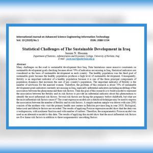 Read more about the article Statistical Challenges of The Sustainable Development in Iraq