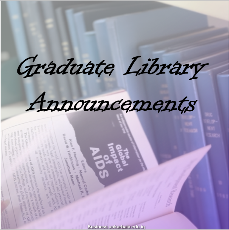 Announcement to graduate students