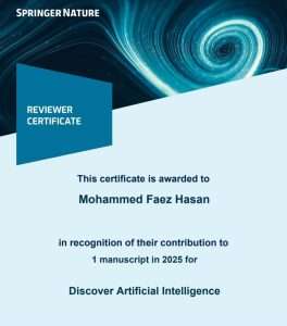 Read more about the article A Faculty Member from the University of Karbala Recognized as a Scientific Reviewer for Springer Nature