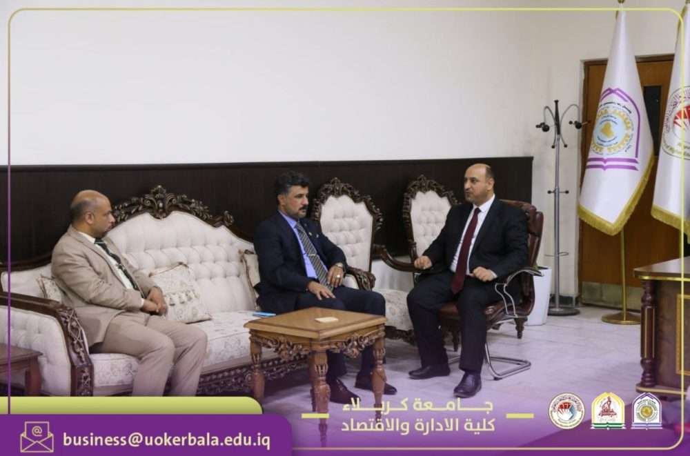 You are currently viewing Dean of the College of Administration and Economics Receives Dean of the College of Agriculture to Strengthen Scientific and Administrative Cooperation Between the Two Colleges