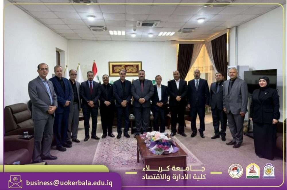 You are currently viewing The Dean of the College of Administration and Economics at the University of Karbala Participates in Receiving the Delegation from the University of Isfahan to Discuss Academic Cooperation and Organize a Joint International Conference