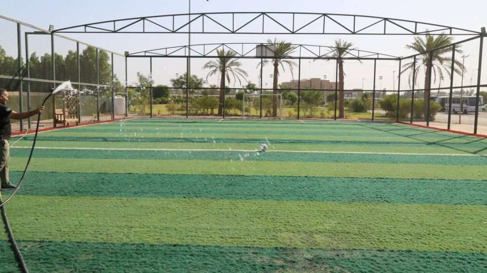 You are currently viewing The Student Activities Division Prepares the College Stadium for Upcoming Championships