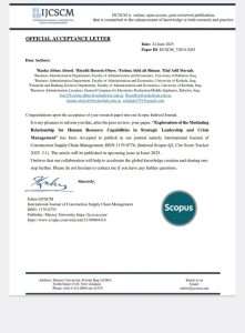 Read more about the article A research team from the Faculty of Business and Economics at the University of Karbala publishes a scientific research within the Scopus repository