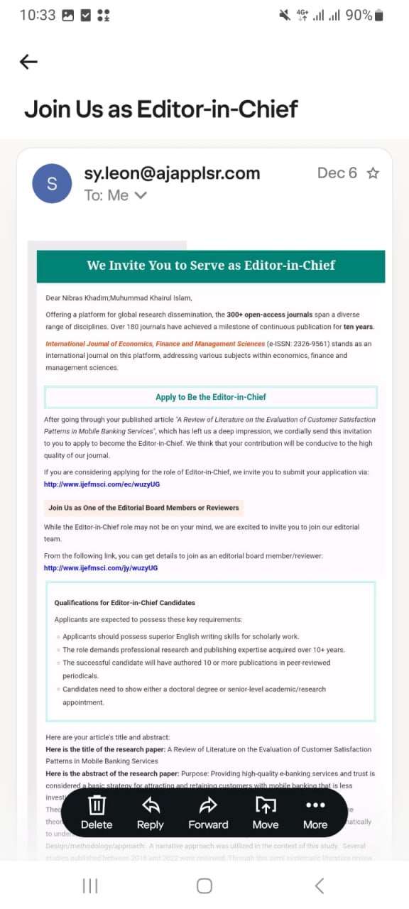 You are currently viewing A Faculty Member from the College of Administration and Economics at the University of Karbala Selected as a Member of the Editorial Board of an American International Journal