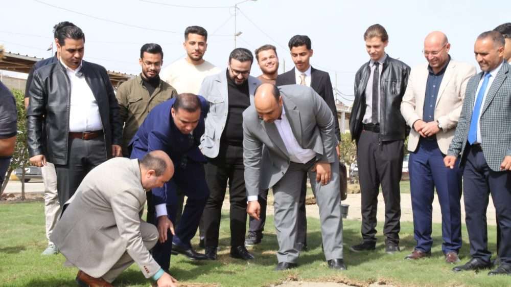 You are currently viewing College of Administration and Economics – University of KarbalaStudent Activities Unit Organizes a Large Tree-Planting Campaign as Part of the University Foundation Anniversary and Leadership Events