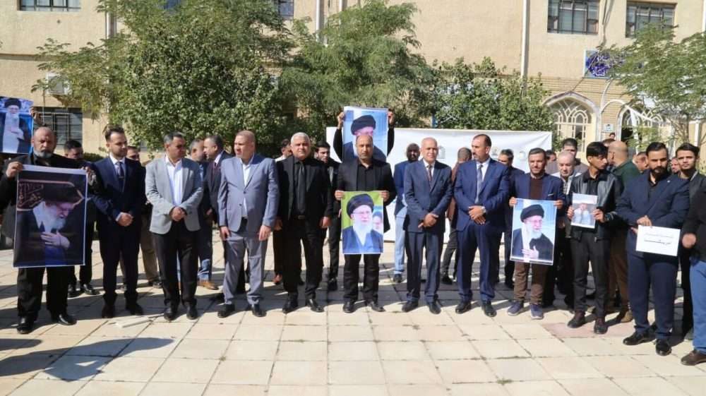 You are currently viewing The College of Administration and Economics at the University of Karbala Organizes a Protest Rally Condemning the Crimes that Targeted a Religious Authority, Leader, and Symbol of Islam